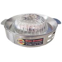 ราคา กระทะปิ้งย่าง หมูกระทะ เนื้อย่าง พร้อมบังลม สแตนเลส สำหรับ เตาแก๊สปิคนิค และ โครงเตาแก๊สปิคนิค ขนาด 4กก (21550828082)