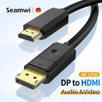 ราคา Seamwi 4K DisplayPort Male DP to Male HDMI Cable Full HD 4K 30Hz HDTV Cord for TV PC Laptop Projector 1 5M 2M 3M 5M (21527457395)