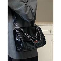 ราคา สไตล์เกาหลี กระเป๋าสะพาย แบบพกพา กระเป๋าหนังสายโซ่เงิน PU bag (21416975358)