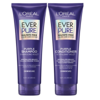 ราคา 200มล LOreal EverPure Purple Shampoo Conditioner Set ลอรีอัล ปารีส เอเวอร์เพียว เพอร์เพิล แชมพูและคอนดิชันเนอร์ (21616509828)