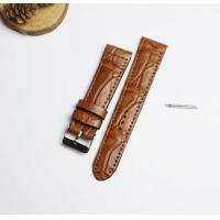 ราคา สายนาฬิกาหนังจระเข้แท้ Genuine leather crocodile งานไทย งานแฮดเมด ไซร์ 22 MM รับประกันสินค้า ไม่แท้ยินดีคืนเงิน แถมตัวสบริงสาย (9859679424)