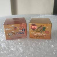 ราคา เซตคู่กันแดด ครีมขมิ้น ETE white ครีมขมิ้นหอม ขมิ้นหอม ไนท์ครีม ของแท้ เอเต้ไวท์ Turmeric Night Cream 10g กันแดดเอเต้ ETE white sunscreen 10g (21558017786)