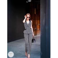 ราคา SG052 ซตชิโนริ เสื้อเบลเซอร์แขนกุด กระดุมหน้า มาพร้อมกางเกงขายาว เอวสูงเข้าเซต ทรงสวย ใส่แล้วดูดี ผู้ดีสุดๆ ใส่เที่ยว ใส่ทำงานได้หมดจ้า (15318751851)