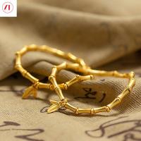 ราคา XT เครื่องประดับแฟชั่นใบไม้สร้อยข้อมือไม้ไผ่เกาหลี24K ชุบทองของแท้916 (21099451796)