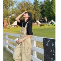 ราคา I fashion Store กางเกงขายาวผญ ชุดเอี๊ยมขายาว เอี้ยมกางเกง เกาหลี หลวม ใส่สบายๆ ผ้านิ่มเด้ง มีกระเป๋าข้าง lzd1923 (21206582813)