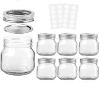 ราคา ขวดใส่แยม 250ml 12ใบ ชุด โหลกระปุกกลม ขวดน้ำพริก โหลแก้ว mason jars ขวด oz (19554122835)
