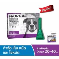 ราคา Frontline Plus for dog ฟรอนท์ไลน์ พลัส สำหรับสุนัขน้ำหนัก 20 40 kg กก Exp 10 2025 (21499530227)
