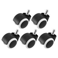 ราคา 50mm Office Chair Roller Castor Wheels Set of 5 black white (19485594965)