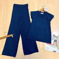 ราคา ชุดเซ็ท 2 ชิ้นขายาว เซ็ทไหมพรมขายาว เสื้อแขนกุดคอกลม งานผ้าร่อง ป้าย IMPRESS (21139661135)