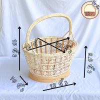 ราคา ตะกร้าหวายแท้ หวายขาว โครงหวายแท้ทั้งหมด (21249086729)