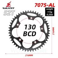 ราคา WUZEI จักรยานเสือหมอบรอบแคบกว้างเฟือง110 130 BCD 50 52 54 56 58 60T จานหน้าจักรยานพับได้ชิ้นส่วนแผ่นฟัน (13349843981)