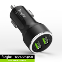 ราคา Ringke RealX2 Quick Charge ตัวชาร์จรถยนต์อัจฉริยะ Dual 3 0 USB พอร์ต 3A ไฟ LED Black สำหรับ iPhone iPad GALAXY หมายเหตุ Huawei LG Google Sony BlackBerry OnePlus และอีกมากมาย (412712585)