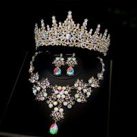 ราคา สร้อยคอมงกุฎเจ้าสาว AB สี rhinestone และชุดมงกุฏสามชิ้นชุดเครื่องประดับสตรี มงกุฎนางงาม มงกุฎเจ้าหญิง (21279002562)
