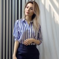 ราคา Closet Crush เสื้อเชิ้ตลายทาง สีฟ้าขาว (21503973005)