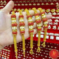 ราคา สร้อยข้อมือลงยา น้ำหนัก 3 บาท ทองชุบ ทองหุ้ม สวยเสมือนจริง JPgoldjewelry (16094153004)
