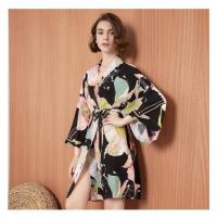 ราคา ใหม่ชุดนอนเสื้อคลุมฤดูใบไม้ผลิบางผ้าฝ้ายผ้าไหมผู้หญิง Nightgown ดอกไม้พิมพ์แขนยาวชุดนอนเสื้อคลุมอาบน้ำสำหรับหญิง (20514500280)
