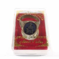 ราคา แหวนยันต์นะ ท้องยันต์อิติ หลวงพ่อกวย วัดโฆสิตาราม ปี 2521 เนื้ออันประก้า (11353618508)