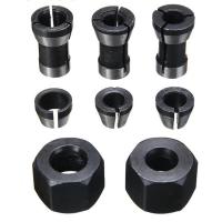 ราคา 8Pcs High Precision Adapter Collet Set 6mm 6 35mm 8mm Collet Chuck Engraving Trimming Machine Router Milling Cutter Tool (14484381067)