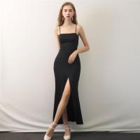 ราคา Closet Crush เดรสยาวสายเดี่ยวเข้ารูป สีดำ (21548249568)