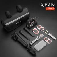 ราคา ROCKBROS จักรยานแบบพกพายางจักรยานชุดซ่อมเครื่องมือกระเป๋าเครื่องมือมัลติฟังก์ชั่สีดำ (2172226487)