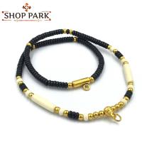 ราคา สร้อยคอห้อยพระ สร้อยกะลาตาเดียวคั่นทองเลเซอร์ หัวขุนทองเลเซอร์ ห้อยพระ 2 องค์ หน้า หลัง ขนาด 4 มม ยาว 18 นิ้ว ผลิตจากวัสดุคุณภาพดี (5382508889)