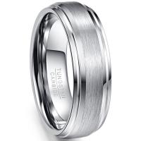 ราคา BONLAVIE Mens 7mm Tungsten Carbide Ring Matte Finish Wedding Engagement Band (10649677379)