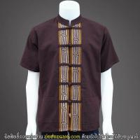 ราคา FM 08s เสื้อผ้าฝ้าย สีน้ำตาล คอจีนกระดุมจีน เดินเชือก แขนสั้น ใส่ได้ทั้งชายหญิง (425269228)