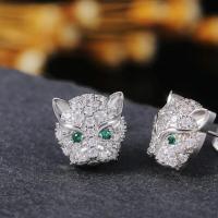 ราคา Her Lab Jewelry ต่างหูสไตล์โบฮีเมียนสัตว์หัวเสือดาวสไตล์ยุโรปและอเมริกาแฟชั่น S925เงินสเตอร์ลิงต่างหูเพชรไฮเอนด์สำหรับผู้หญิงต่างหูหยกปูน่ารักส่วนบุคคล (21449725563)