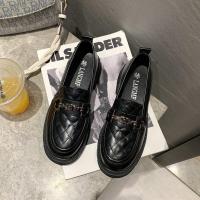 ราคา รองเท้าหนังสไตล์อังกฤษสำหรับผู้หญิงรองเท้าโบ๊ทชูส์ส้นเตี้ยทรงย้อนยุครองเท้าโลฟเฟอร์ลำลองสำหรับผู้หญิง (10407745186)