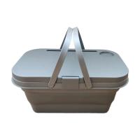 ราคา ตะกร้าปิคนิคแบบพับเก็บได้ ฝาสามารถตั้งเป็นโต๊ะได้ ตะกร้าปิคนิค กล่องปิคนิคอเนกประสงค์ จัดเก็บได้สะดวก (21172958566)