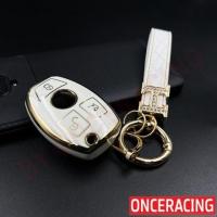 ราคา จัดส่งเร็ว เคสกุญแจรถ Mercedes Benz A180 A200 A260 W214 W211 A Benz E C G M R S คลาส W204 W212 W176 GLC CLA GLA AMG ปลอกกุญแจ กรอบกุญแจรถยนต์ TPU (18318687750)
