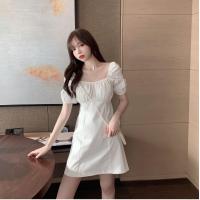 ราคา Suger ชุดเดรส กระโปรงสั้นเหนือเข่า ตรีมฝรั่งเศษ เรียบหรู ดูคุณหนูผู้ดี มีสองสี ขาวสะอาด ม่วงพาสเทล 672 (6719612291)