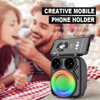 ราคา พร้อมส่ง ลำโพงบลูทูธ ลำโพงบลูทูธช่วยสอน Blutooth Karaoke Speake ไมโครโฟนคู่ ลำโพงร้องคาราโอเกะ มีแสงไฟสีรุ้งสวย (21174036782)