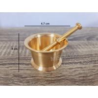 ราคา Brass Mortar and Pestle โกร่งทองเหลือง ครก เครื่องบด สำหรับ ยา แซฟฟรอน สมุนไพร เครื่องเทศ ขนาดเส้นผ่านศูนย์กลาง Saffron spice pepper herb crusher grinder (11090888302)