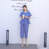 ราคา ชุดเซทโอเวอร์ไซด์ขายาว พิมพ์ลายดอกไม้สวยงาม น ชุดคนอ้วน เสื้อไซส์บิ๊ก เสื้อคนอ้วน เสื้อผ้าสาวอวบ ชุดเซ็ท (12438674021)