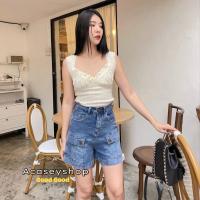 ราคา Acasey กางเกงยีนส์ผู้หญิง ขาสั้น ผ้ายืด ทรงคาร์โก้ คาร์ใจ งานสวยๆเลยค่ะ เอวสูงปรี๊ด 9612 ไซส์ S 3XL (21413200775)