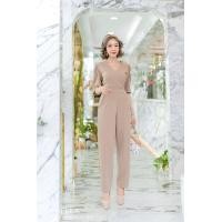 ราคา BE JL13 Jumpsuit จั้มสูทขายาว ไขว้หน้า ผ้ายืดทั้งตัว มีไซส์สาวอวบ M L36 40 L XL40 44 ชุดผู้หญิง ชุดสาวอวบ ชุดออกงานหรูๆ ชุดทำงาน แฟชั่นผู้หญิง (16043698043)