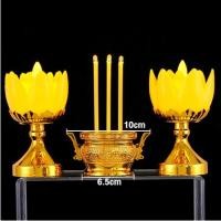 ราคา กระถางธูปไฟฟ้า มีรีโมท LED CANDLEกระถางธูปไฟฟ้า แบบสั้น LED เชิงเทียนปลอม กระถางธูปและเชิงเทียนไฟฟ้า ปลอดภัยไร้ (21424248989)
