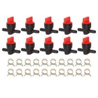 ราคา 10PCS 494768 698183 Fuel Shut Off Valve with Clamp for 1 4 inch Fuel Line Briggs Stratton Murray Toro Lawn Tractor (19463542731)