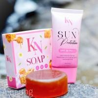 ราคา สบู่ KN กันแดด KN สกัด จาก ธรรมชาติ ช่วย ลด สิว ลด ริ้วรอย กันแดดได้ดี SPF 50 PA (21564594892)