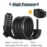 ราคา ล็อคการขี่มอเตอร์ไซค์ตะวันตกยาว1 2เมตรล็อคจักรยานล็อคมอเตอร์ไซด์การขี่จักรยานแบบพกพารหัสความปลอดภัยตัวล๊อคสายเหล็ก5หลัก (21602562581)