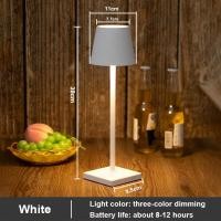 ราคา โคมไฟตั้งโต๊ะ โคมไฟ LED โคมไฟอ่านหนังสือ 3สี ดำ ขาว โคมไฟห้องนอน เหมาะสำหรับห้องนอน บาร์ ร้านอาหาร สไตล์โมเดิร์น โคมไฟตั้งโต๊ะ (21394362373)