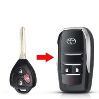 ราคา กรอบกุญแจ toyota กรอบกุญแจพับ toyota Vios Wish Altis Camry Commuter Rav4 Yaris Fortuner กรอบกุญแจ lexus สำหรับรีโมทศูนย์เท่านั้น รุ่น 2 3 และ 4 ปุ่ม (21561124748)
