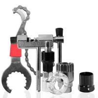 ราคา ชุดเครื่องมือซ่อมจักรยาน 9 ใน 1 ถอดกะโหลก ถอดเฟือง ถอดข้อเหวี่ยง ประแจล็อคเฟือง เครื่องตัดโซ่จักรยาน ชุดเครื่องมือซ่อมจักรยานหลายเครื่องมือ เบรกเกอร์โซ่ เครื่องแยกล้อข้อเหวี่ยง ปั่นจักรยานกลางแจ้ง ที่