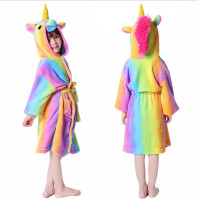 ราคา เสื้อคลุมอาบน้ำยูนิคอร์น Kigurumi สำหรับเด็กผู้หญิงชุดนอนรุ้งยูนิคอร์นดาวชุดคลุมอาบน้ำมีฮู้ดลายการ์ตูนชุดนอนคอสเพลย์สัตว์ (20339804684)