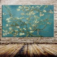 ราคา ภาพวาดบนผืนผ้าใบต้นอัลมอนด์ภาพวาด Vincent Van Gogh ทำสำเนาภาพบนผ้าใบภาพศิลปะบนผนังสำหรับตกแต่งบ้านไอเดียของขวัญ X ซม (2053362677)