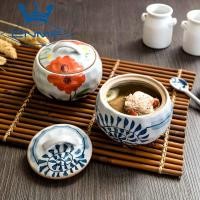 ราคา CNMFเซรามิคซุปถ้วยมีฝาสำหรับตุ๋นไข่และซุปเซรามิคBird S Nestสตูว์Dessertชาม (6700700011)