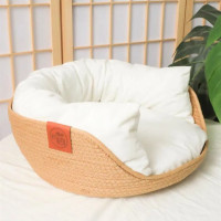 ราคา ตะกร้าแมวนอน เบาะนอนสัตว์เลี้ยง เบาะนอนน้องหมาน้องแมว ที่นอนสัตว์เลี้ยง ที่นอนแมว ที่นอนหมา ที่นอนหมาแมว ผลิตจากวัสดุธรรมชาติ100 (17962481370)