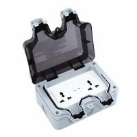 ราคา จัดส่งจากกรุงเทพ เต้าปลั๊กไฟกันน้ำ IP66 110 240V พร้อมฝาครอบกันน้ำ การออกแบบแหวนปิดผนึกรูปตัวLที่กันน้ำ เหมาะสำหรับสภาพแวดล้อมที่ชื้นเช่นกลางแจ้งและห้องน้ำ กันฝน กันฝุ่น ปลั๊กไฟเต้ารับ ปลั๊กกันน้ำ (21