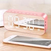 ราคา Ganve บลูทูธไร้สายลำโพงซูเปอร์เบส เสียงนาฬิกาปลุก ลำโพงบลูทูธพร้อมนาฬิกาบนกระจกเงา เสียงดี ลำโพง นาฬิกาปลุก ลำโพง USB ลำโพงนาฬิกาดิจิตัลสนับสนุน micro SD FM Wireless Bluetooth Speaker Stereo Subwoofer